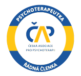 Česká Asociace pro Psychoterapii - odznak - řádná členka, psychoterapeutka